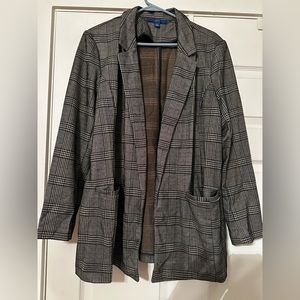 Plaid women’s blazer Apt. 9 XXL black gray cream